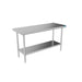 BK Resources 60" x 24" 18 Gauge Stainless Steel Work Table with Undershelf – Prep Table - Donut-Equipment.com