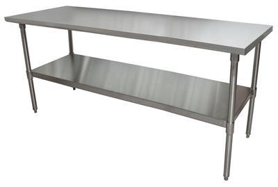 BK Resources 72" x 24" 18 Gauge Stainless Steel Work Table with Undershelf – Prep Table - Donut-Equipment.com