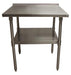 BK Resources 24" x 24" 18 Gauge Stainless Steel Work Table with Undershelf & 1.5" Riser – Prep Table - Donut-Equipment.com