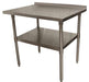 BK Resources 30" x 24" 18 Gauge Stainless Steel Work Table with Undershelf & 1.5" Riser – Prep Table - Donut-Equipment.com