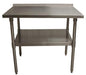 BK Resources 48" x 24" 18 Gauge Stainless Steel Work Table with Undershelf & 1.5" Riser – Prep Table - Donut-Equipment.com