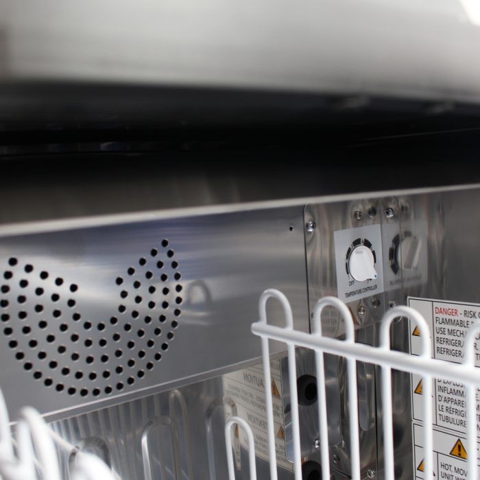 Turbo Air TBC-50SB-N6 50" Super Deluxe Black Exterior Bottle Cooler 2 Lids - Donut-Equipment.com