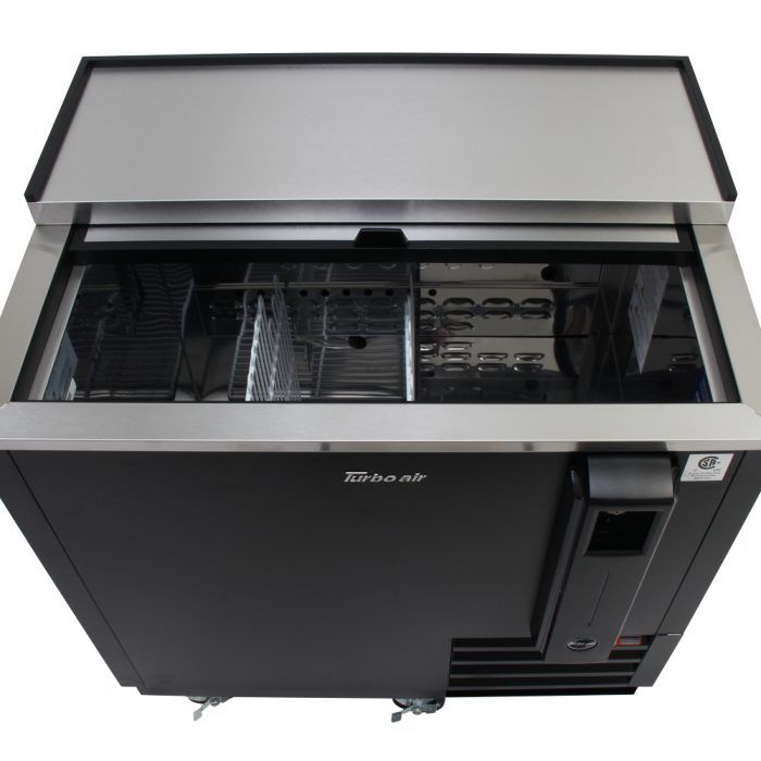 Turbo Air TBC-36SB-N6 36" Super Deluxe Black Exterior Bottle Cooler - Donut-Equipment.com