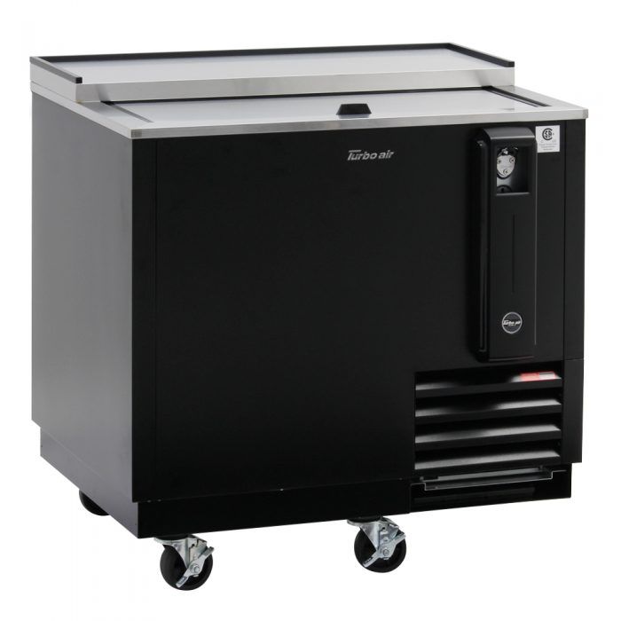 Turbo Air TBC-36SB-N6 36" Super Deluxe Black Exterior Bottle Cooler - Donut-Equipment.com