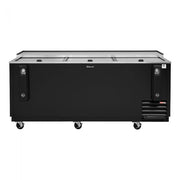 Turbo Air TBC-80SB-N 80 1/2" Forced Air Bottle Cooler - Holds (739) 12 oz Bottles, Black Laminated Exterior, 115v - Donut-Equipment.com