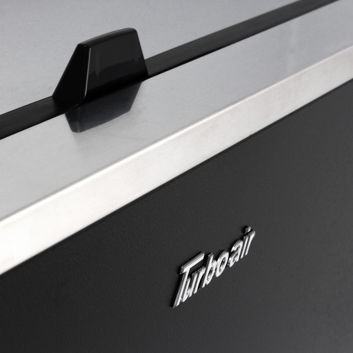 Turbo Air TBC-50SB-N6 50" Super Deluxe Black Exterior Bottle Cooler 2 Lids - Donut-Equipment.com