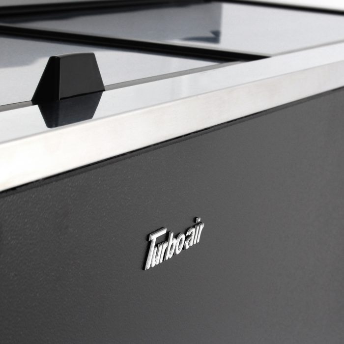 Turbo Air TBC-95SB-N 95" Forced Air Bottle Cooler - Holds (912) 12 oz Bottles, Black Laminated Exterior, 115v - Donut-Equipment.com