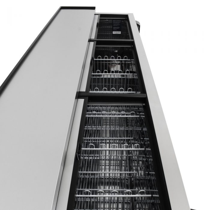 Turbo Air TBC-95SB-N 95" Forced Air Bottle Cooler - Holds (912) 12 oz Bottles, Black Laminated Exterior, 115v - Donut-Equipment.com