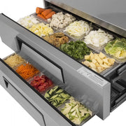 Turbo Air TCBE-48SDR-E-N 53 5/8" Super Deluxe Chef Base Refrigerator with (2) Drawers – 115v - Donut-Equipment.com