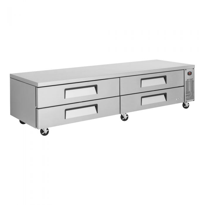 Turbo Air TCBE-96SDR-N 96 3/8" Super Deluxe Chef Base w/ (4) Drawers - 115v - Donut-Equipment.com