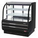 Turbo Air TCGB-48DR-B 48-1/2" Curved Glass Full-Service Dry Bakery Display Case, 3 Levels, Black Exterior, 115v - Donut-Equipment.com