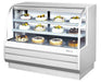Turbo Air TCGB-60-W-N 60-1/2" Curved Glass Full-Service Refrigerated Bakery Display Case, 3 Levels, White Exterior, 115v - Donut-Equipment.com