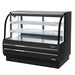 Turbo Air TCGB-60DR-B 60-1/2" Curved Glass Full-Service Dry Bakery Display Case, 3 Levels, Black Exterior, 115v - Donut-Equipment.com