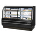 Turbo Air TCGB-72CO-B-N 72" Curved Glass Full-Service Dual Zone Dry/Refrigerated Bakery Display Case, 3 Levels, Black Exterior, 115v - Donut-Equipment.com