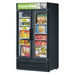 Turbo Air TGF-35SDB-N 39 1/2" Black Super Deluxe Two Section Display Freezer – (2) Swing Doors, LED Lighting, 115v - Donut-Equipment.com