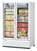 Turbo Air TGF-47SDH-N 51 1/8" White Super Deluxe Two Section Display Freezer w/ Swing Doors – Bottom Mount Compressor, LED Lighting, 115v - Donut-Equipment.com