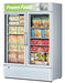 Turbo Air TGF-47SD-N 51 1/8" White Super Deluxe Two Section Display Freezer – (2) Swing Doors, LED Interior, 115v - Donut-Equipment.com