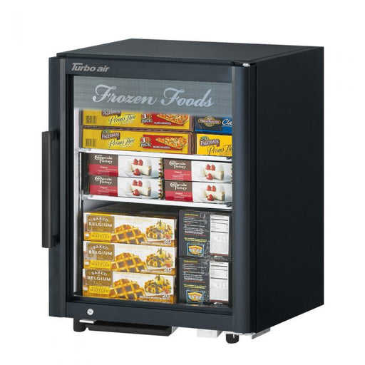 Turbo Air TGF-5SDB-N 25" Black Super Deluxe Countertop Display Freezer – (1) Swing Door, LED Lighting, Front Access, 115v - Donut-Equipment.com