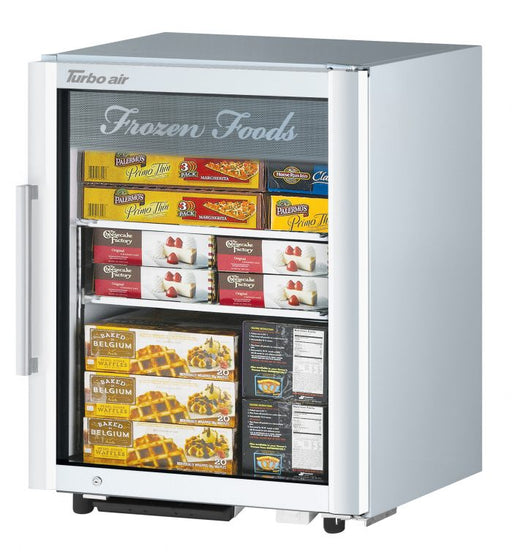Turbo Air TGF-5SD-N 25" White Super Deluxe Countertop Display Freezer – (1) Swing Door, LED Lighting, Front Access, 115v - Donut-Equipment.com