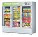 Turbo Air TGF-72SD-N-B 78" White Super Deluxe Three Section Display Freezer – (3) Swing Doors, LED Lighting, 115v - Donut-Equipment.com