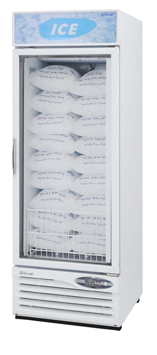 Turbo Air TGIM-23W-N 27" Indoor Ice Merchandiser w/ Bottom Mount Compressor - Glass Door, 115v - Donut-Equipment.com