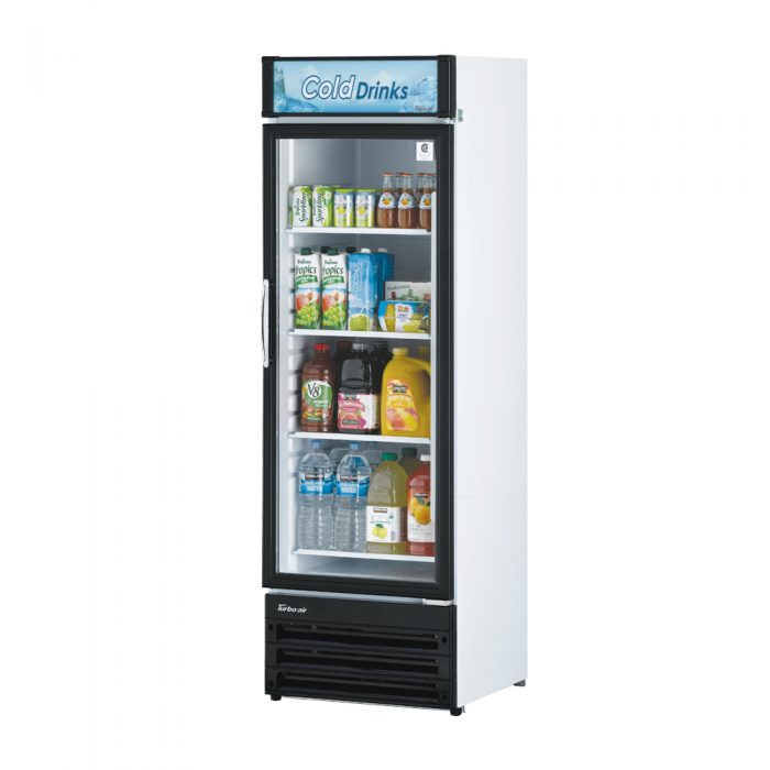 Turbo Air TGM-14RV-N6 24" Glass Door Merchandiser Refrigerator – One Section, Swing Door, LED Interior Lighting, 115v - Donut-Equipment.com