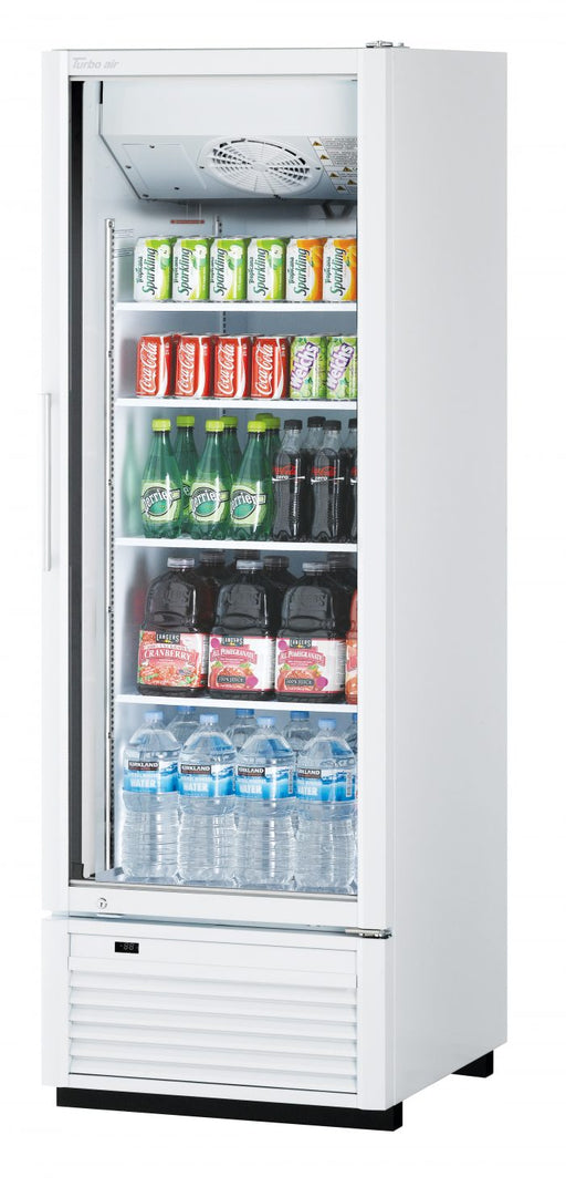 Turbo Air TGM-23SDH-N6 27" White Super Deluxe Glass Door Refrigerator – Hinged Door, LED Lighting, 115v - Donut-Equipment.com