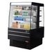 Turbo Air TIOM-36SB-N 39 3/8" Black Vertical Island Open Air Cooler with (4) Levels, 220v/1ph - Donut-Equipment.com