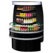 Turbo Air TIOM-48RB-N 48" Black Half-Round Island Open Air Cooler Display Case with (4) Levels, 220v/1ph - Donut-Equipment.com
