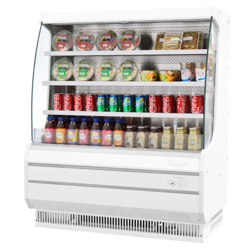 Turbo Air TOM-50MW-N 50 7/8" White Vertical Open Air Cooler – 4 Levels, 115v - Donut-Equipment.com