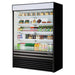 Turbo Air TOM-60EB-N 60" Black Vertical Open Air Cooler w/ (5) Levels, 115v - Donut-Equipment.com