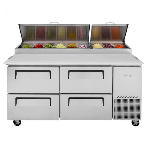 Turbo Air TPR-67SD-D4-N 67" 4 Drawer Pizza Prep Table - Donut-Equipment.com