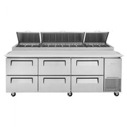 Turbo Air TPR-93SD-D6-N 93" 6 Drawer Pizza Prep Table - Donut-Equipment.com