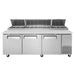 Turbo Air TPR-93SD-N 93" Super Deluxe Refrigerated Pizza Prep Table - Donut-Equipment.com