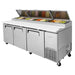 Turbo Air TPR-93SD-N 93" Super Deluxe Refrigerated Pizza Prep Table - Donut-Equipment.com