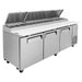 Turbo Air TPR-93SD-N 93" Super Deluxe Refrigerated Pizza Prep Table - Donut-Equipment.com