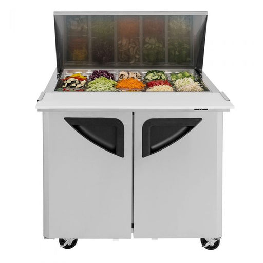 Turbo Air TST-36SD-15-N6 36" 2 Door Mega Top Refrigerated Sandwich Prep Table - Donut-Equipment.com