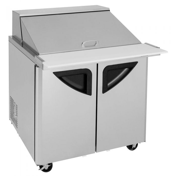 Turbo Air TST-36SD-15-N6 36" 2 Door Mega Top Refrigerated Sandwich Prep Table - Donut-Equipment.com