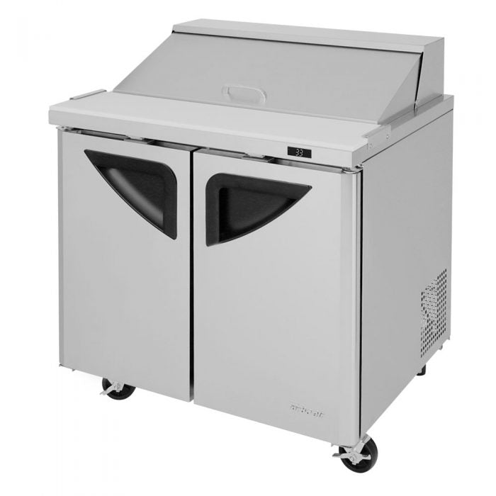 Turbo Air TST-36SD-N6 36" Super Deluxe Sandwich/Salad Prep Table w/ Refrigerated Base - Donut-Equipment.com
