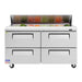 Turbo Air TST-60SD-D4-N 60" 4 Drawer Refrigerated Sandwich Prep Table - Donut-Equipment.com