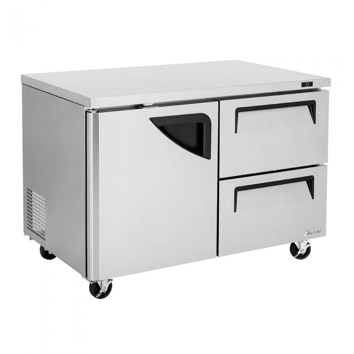Turbo Air TUR-48SD-D2-N 48 1/4" W Undercounter Refrigerator w/ 2 Sections, 1 Door & 2 Drawers - Donut-Equipment.com