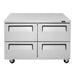 Turbo Air TUR-48SD-D4-N 48 1/4" W Undercounter Refrigerator w/ 2 Sections & 4 Drawers - Donut-Equipment.com