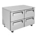 Turbo Air TUR-48SD-D4-N 48 1/4" W Undercounter Refrigerator w/ 2 Sections & 4 Drawers - Donut-Equipment.com