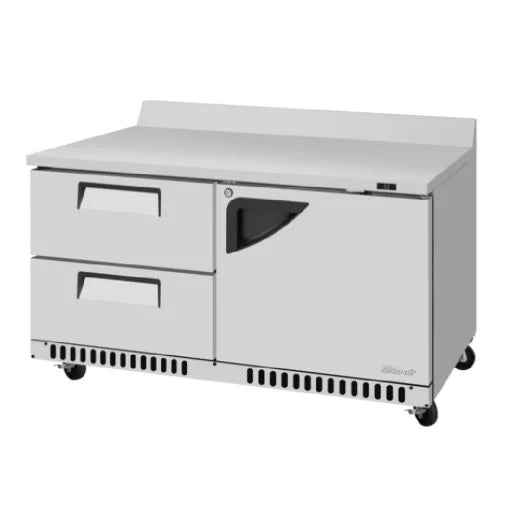 Turbo Air TWR-28SD-FB-N 27 1/2" Super Deluxe Worktop Refrigerator w/ (1) Section, 1 Solid Door, Front Breathing - Donut-Equipment.com