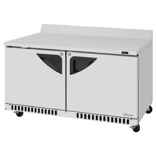 Turbo Air TWR-60SD-FB-N 60 1/4" Super Deluxe Worktop Refrigerator w/ (2) Sections, 2 Solid Doors, Front Breathing - Donut-Equipment.com
