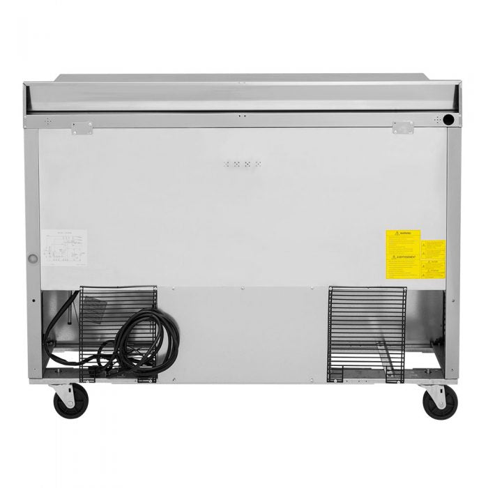 Turbo Air TWR-48SD-N 48 1/4" Super Deluxe Worktop Refrigerator w/ (2) Sections, 2 Solid Doors - Donut-Equipment.com
