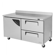 Turbo Air TWR-60SD-D2R-N 60 1/4" Super Deluxe Worktop Refrigerator w/ (2) Sections, 2 Drawers & 1 Solid Door - Donut-Equipment.com