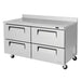 Turbo Air TWR-60SD-D4-N 60 1/4" Super Deluxe Worktop Refrigerator w/ (2) Sections, 4 Drawers - Donut-Equipment.com