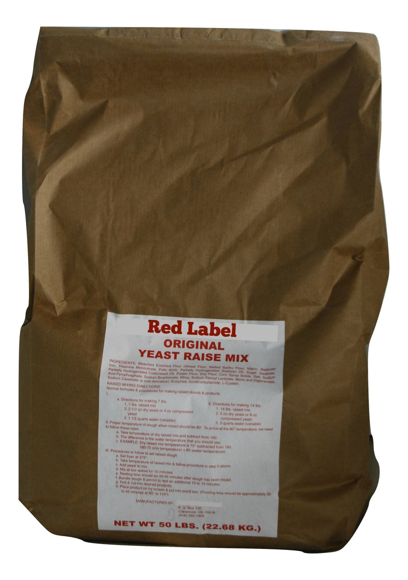 Bulk  Red Label Raised Donut Mix- 40 Bag Pallet - Donut-Equipment.com
