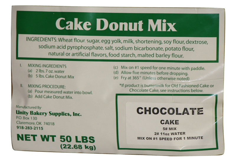 Chocolate Cake Donut Mix  50 # - Donut-Equipment.com